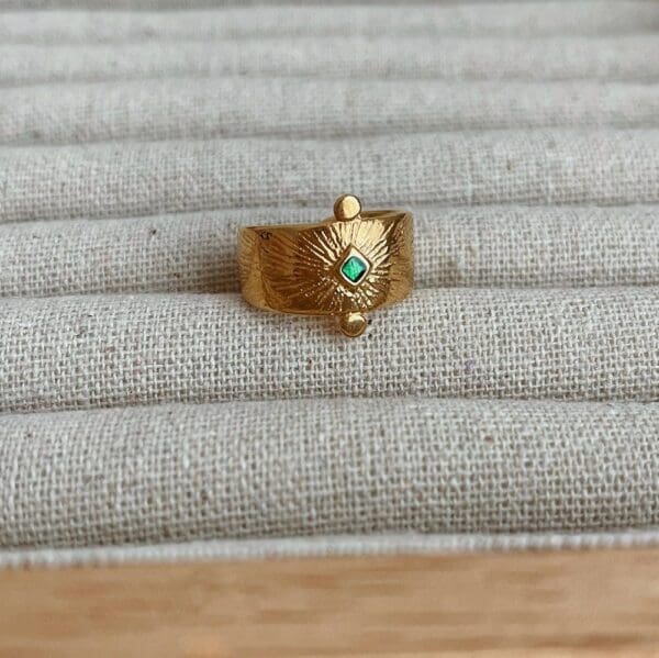 Taya Green Ring - twininas | Unique Handmade Jewellery & Accessories!