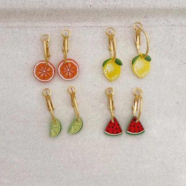 Little Fruits Hoop Earrings