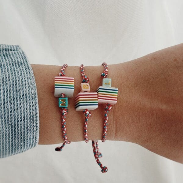 Rainbow Letter Bracelet