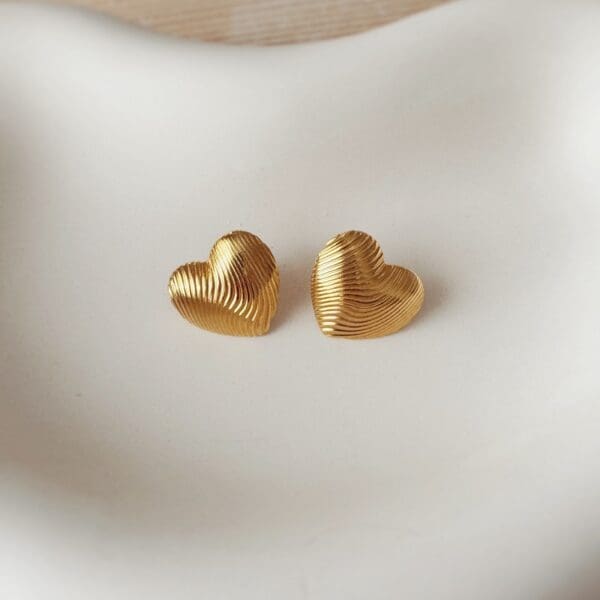 Bold Heart Stud Earrings