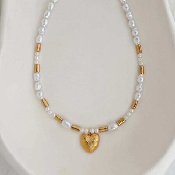 Pure Heart Pearl Necklace